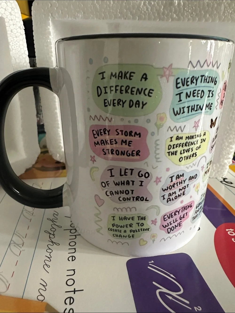 Principal Daily Affirmations Ceramic Mug - Pastel Text